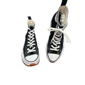 Converse Run Star Hike Hi Black White Gum Platform Sneakers